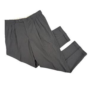 Vintage Monsieur By Givenchy Men’s Pleated Dress Pants Grey 38R x 32L USA Made